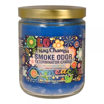 SMOKE ODOR CANDLE NAG CHAMPA 13OZ.JAR.- YEAR ROUND-