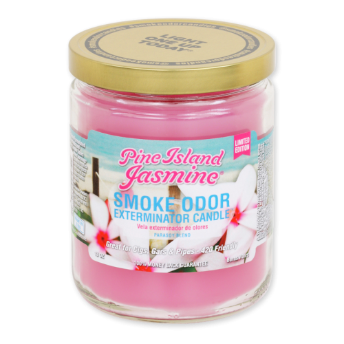 SMOKE ODOR CANDLE PINE ISLAND JASMINE 13OZ. JAR -SEASONAL ITEM-