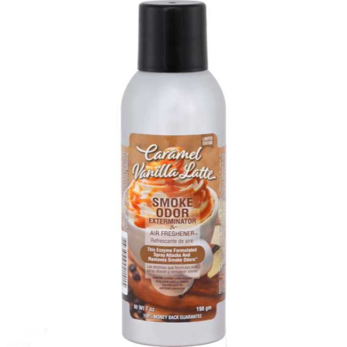 SMOKE ODOR SPRAY CARAMEL VANILLA LATTE 7OZ. CAN.  -SEASONAL ITEM-