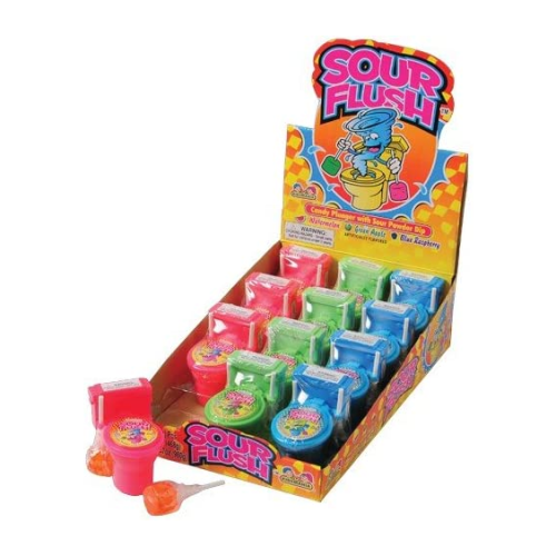 TOY CANDY SOUR FLUSH CANDY 12CT. BOX