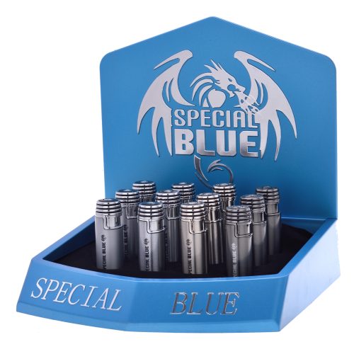 SPECIAL BLUE BULLET DELUXE LIGHTER DISPLAY 12CT. BOX.