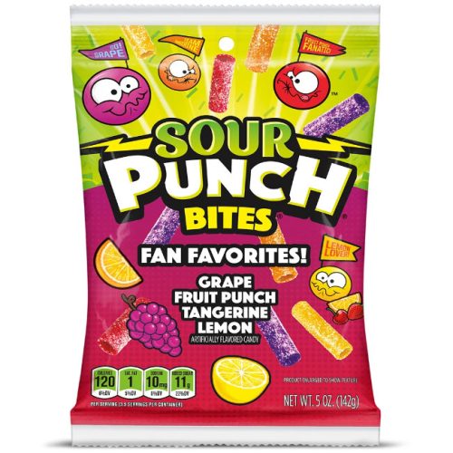SOUR PUNCH BITES FAN FAVORITES 1CT BAG.