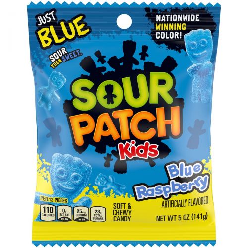 SOUR PATCH KIDS BLUE RASPBERRY 5OZ BAG.