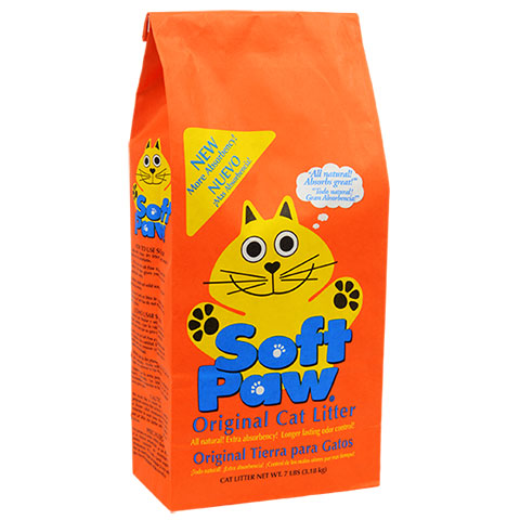 SOFT PAW CAT LITTER ORANGE 3/7LBS BAG.