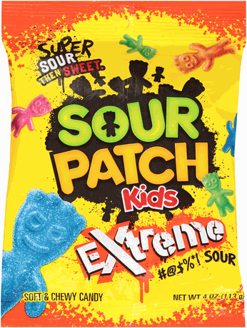 PEG BAGS SOUR PATCH KIDS EXTREME 4OZ.