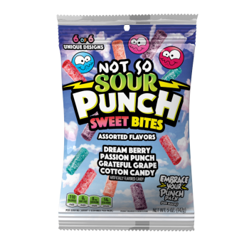 SOUR PUNCH NOT SO SOUR SWEET BITES 5OZ. BAG
