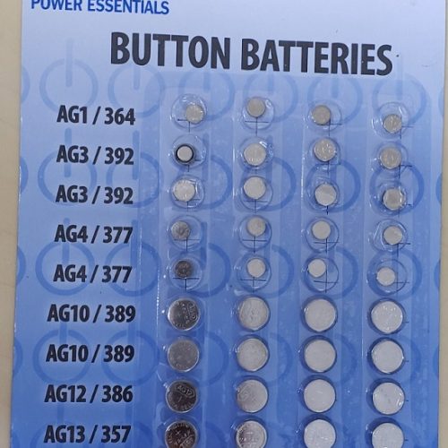 SMART VALUE BUTTON BATTERIES 40CT. CARD