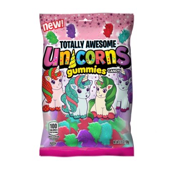 PEG BAGS TOTALLY AWESOME GUMMIES UNICORNS 3.8OZ BAG