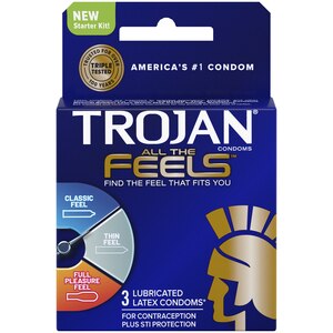 TROJAN CONDOMS 3'S ALL THE FEELS 6CT.