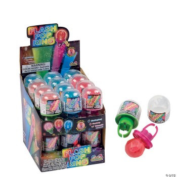 TOY CANDY FLASH POP RING 24CT.