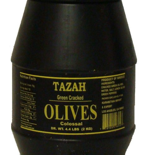 TAZAH COLOSSAL GREEN OLIVES 2KG.