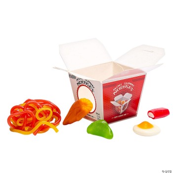 TOY CANDY RAINDROPS MINI GUMMY NOODLES 12CT. BOX.