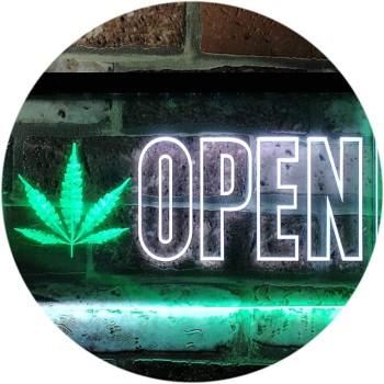 THC L.E.D SIGN WHITE & GREEN WITH REMOTE CONTROL 1CT.