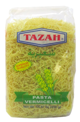 TAZAH PASTA VERMICELLI 450GRM. BAG