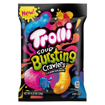 PEG BAGS TROLLI SOUR BURSTING CRAWLERS 1CT.