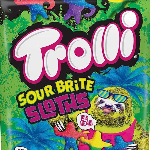 PEG BAGS TROLLI SOUR BRITE SLOTHS 4.5OZ.