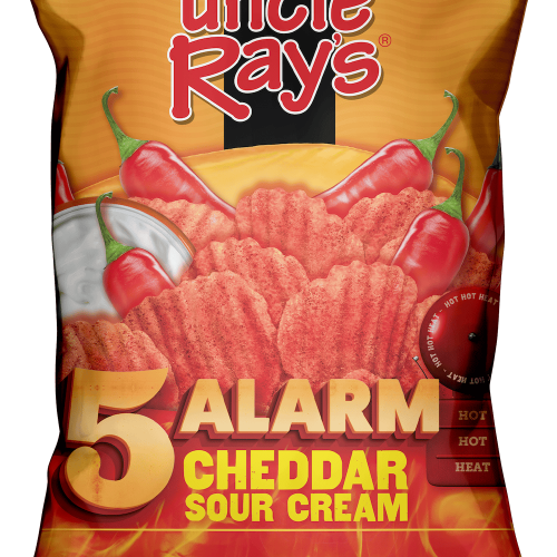UNCLE RAY'S HOT CHEEDAR SOUR CREAM 12/3OZ. BAG.