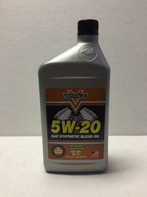 VANTAGE MOTOR OIL 5W20 12/1QT.