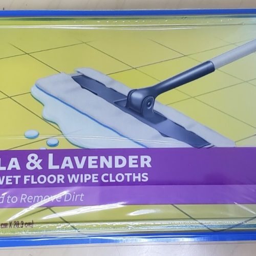 WET FLOOR WIPES LAVENDER & VANILLA 12CT.