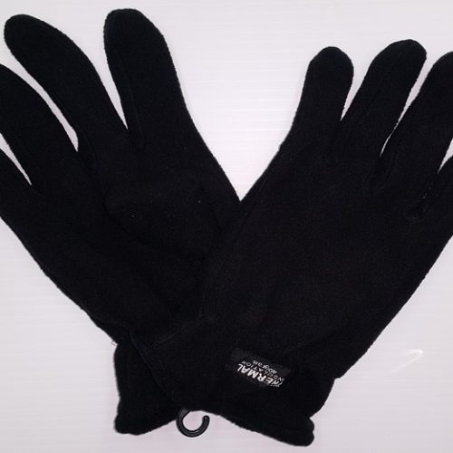 WINTER GLOVES FLEECE BLACK MEN 12CT.