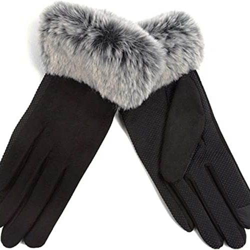 WINTER GLOVES WOMENS FUR CUFF 12CT. BAG