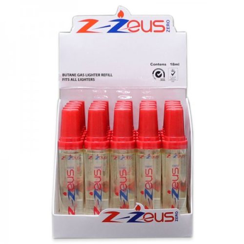 ZZEUS BUTANE GAS 18ML 25CT.